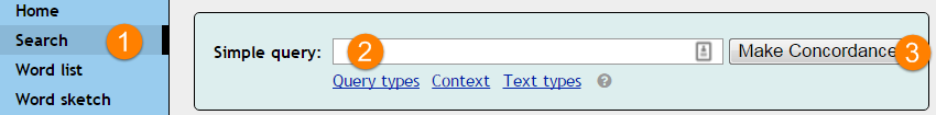 concordance - basic corpus search