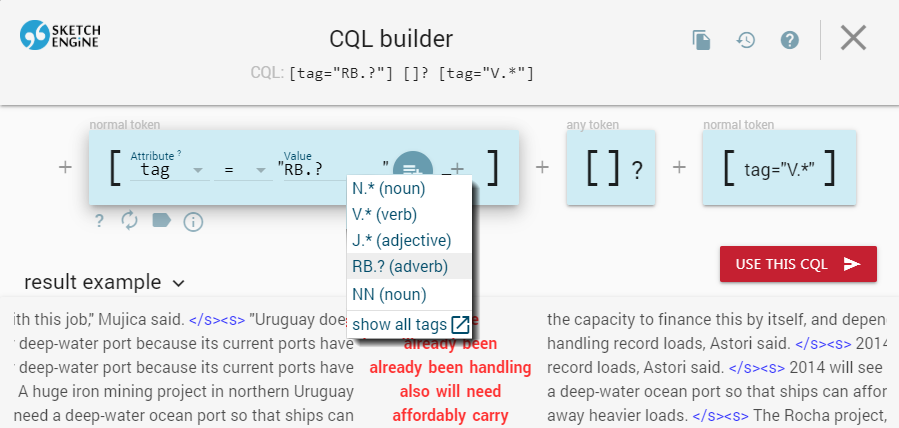 CQL builder interface