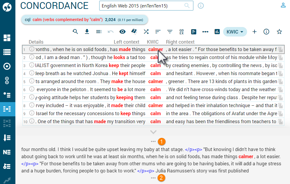 Concordance context