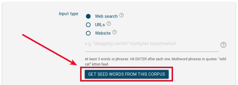 Adding search keywords automatically using the term extraction.