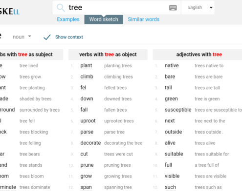 skell word sketch tree